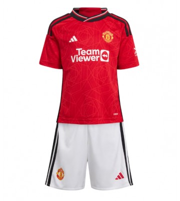 Manchester United Primera Equipación Niños 2023-24 Manga Corta (+ Pantalones cortos)